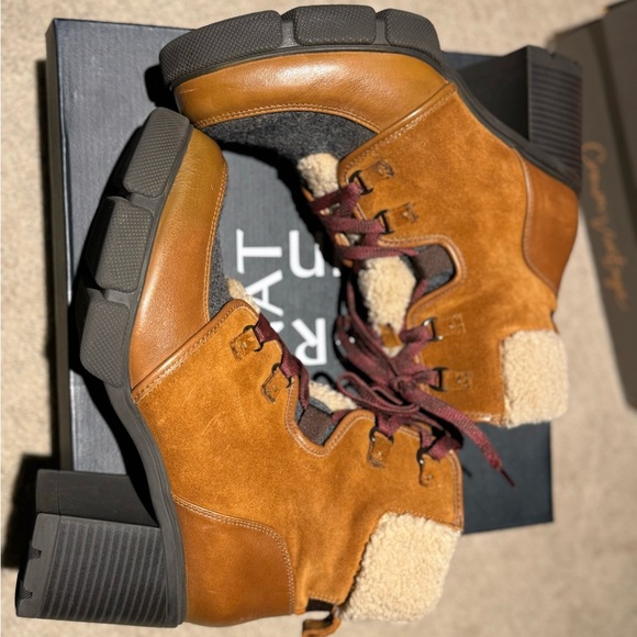 NATURALIZER Myla Womens Leather Cold Weather Combat & Lace-Up Boots. - Picture 4 of 10